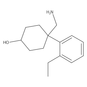4-(Aminomethyl)-4-(2-ethylphenyl)cyclohexan-1-ol结构式