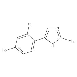 4-(2-amino-1H-imidazol-5-yl)benzene-1,3-diol Structure