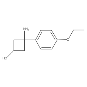 3-Amino-3-(4-ethoxyphenyl)cyclobutan-1-ol结构式