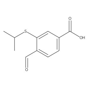 4-Formyl-3-propan-2-ylsulfanylbenzoic acid Structure