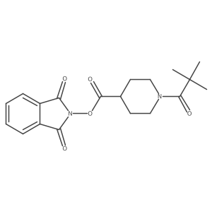 1,3-dioxo-2,3-dihydro-1H-isoindol-2-yl 1-(2,2-dimethylpropanoyl)piperidine-4-carboxylate结构式