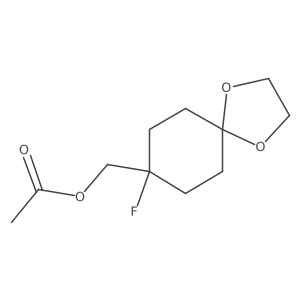 1,4-Dioxaspiro[4.5]decane-8-methanol, 8-fluoro-, 8-acetate结构式