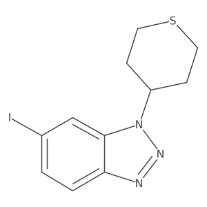 6-iodo-1-(thian-4-yl)-1H-1,2,3-benzotriazole结构式