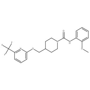 N-(2-methoxyphenyl)-4-({[6-(trifluoromethyl)pyridin-2-yl]oxy}methyl)piperidine-1-carboxamide结构式