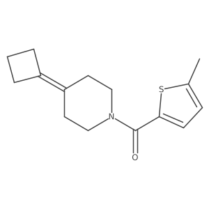 4-Cyclobutylidene-1-(5-methylthiophene-2-carbonyl)piperidine Structure