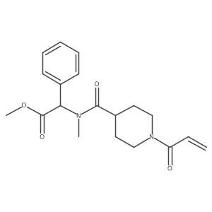 Methyl 2-[methyl-(1-prop-2-enoylpiperidine-4-carbonyl)amino]-2-phenylacetate结构式