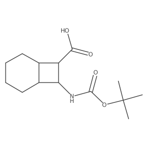 (1R,6S,7S,8S)-8-[(2-Methylpropan-2-yl)oxycarbonylamino]bicyclo[4.2.0]octane-7-carboxylic acid结构式