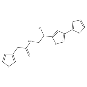 N-{2-[4-(furan-2-yl)thiophen-2-yl]-2-hydroxyethyl}-2-(thiophen-3-yl)acetamide Structure