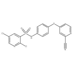 2,5-dichloro-N-{4-[(2-cyanopyridin-4-yl)oxy]phenyl}pyridine-3-sulfonamide Structure