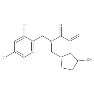 N-[(2,4-Dichlorophenyl)methyl]-N-[(3-hydroxycyclopentyl)methyl]prop-2-enamide结构式