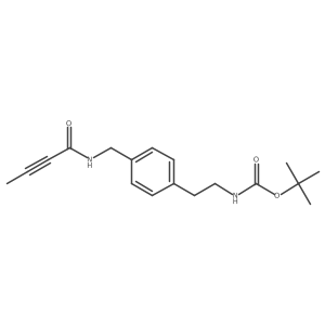 tert-butyl N-(2-{4-[(but-2-ynamido)methyl]phenyl}ethyl)carbamate结构式