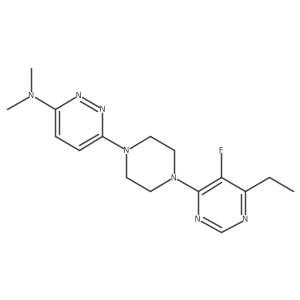 6-[4-(6-Ethyl-5-fluoropyrimidin-4-yl)piperazin-1-yl]-N,N-dimethylpyridazin-3-amine结构式