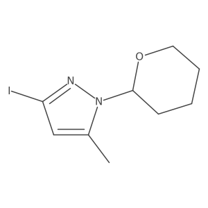 3-Iodo-5-methyl-1-(tetrahydro-2H-pyran-2-yl)-1H-pyrazole结构式
