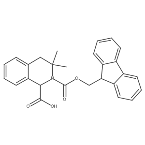 2-{[(9H-fluoren-9-yl)methoxy]carbonyl}-3,3-dimethyl-1,2,3,4-tetrahydroisoquinoline-1-carboxylic acid Structure