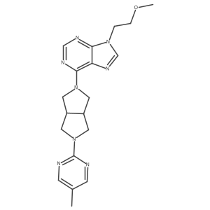 9-(2-methoxyethyl)-6-[5-(5-methylpyrimidin-2-yl)-octahydropyrrolo[3,4-c]pyrrol-2-yl]-9H-purine结构式