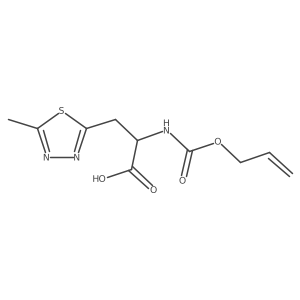 3-(5-Methyl-1,3,4-thiadiazol-2-yl)-2-{[(prop-2-en-1-yloxy)carbonyl]amino}propanoic acid结构式