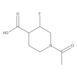 1-Acetyl-3-fluoropiperidine-4-carboxylic acid Structure