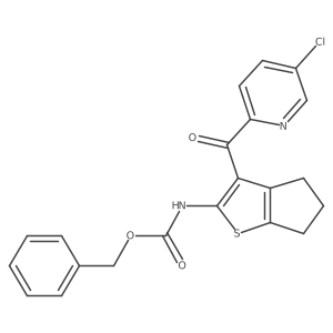benzyl N-[3-(5-chloropyridine-2-carbonyl)-4H,5H,6H-cyclopenta[b]thiophen-2-yl]carbamate Structure