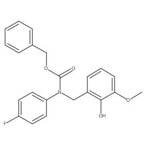 benzyl N-(4-fluorophenyl)-N-[(2-hydroxy-3-methoxyphenyl)methyl]carbamate结构式