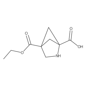 4-(Ethoxycarbonyl)-2-azabicyclo[2.1.1]hexane-1-carboxylic acid Structure
