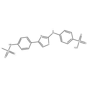 4-((4-(4-(Methylsulfonamido)phenyl)thiazol-2-yl)amino)benzenesulfonamide结构式