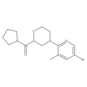 4-(5-Bromo-3-methylpyridin-2-yl)-2-(pyrrolidine-1-carbonyl)morpholine结构式