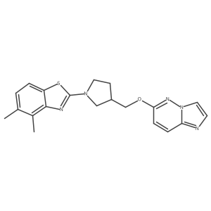 2-[3-({Imidazo[1,2-b]pyridazin-6-yloxy}methyl)pyrrolidin-1-yl]-4,5-dimethyl-1,3-benzothiazole Structure