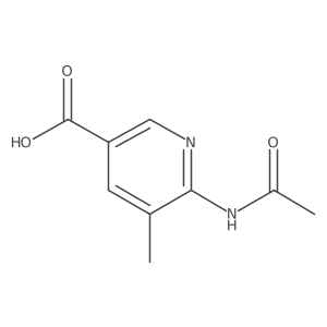 6-Acetamido-5-methylpyridine-3-carboxylic acid结构式