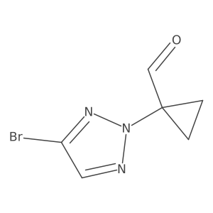 1-(4-bromo-2H-1,2,3-triazol-2-yl)cyclopropane-1-carbaldehyde结构式