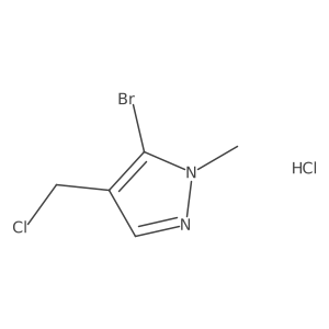 5-bromo-4-(chloromethyl)-1-methyl-1H-pyrazolehydrochloride结构式