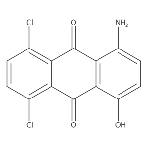1-Amino-5,8-dichloro-4-hydroxy-9,10-anthracenedione结构式