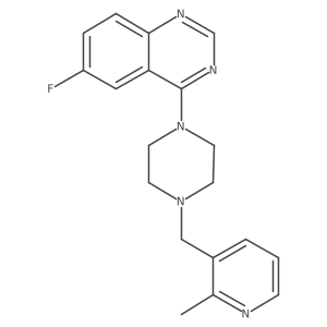 6-Fluoro-4-{4-[(2-methylpyridin-3-yl)methyl]piperazin-1-yl}quinazoline结构式