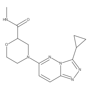 4-{3-cyclopropyl-[1,2,4]triazolo[4,3-b]pyridazin-6-yl}-N-methylmorpholine-2-carboxamide结构式