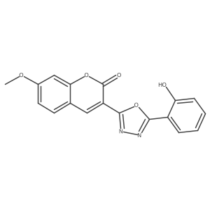3-(5-(2-hydroxyphenyl)-1,3,4-oxadiazol-2-yl)-7-methoxy-2H-chromen-2-one结构式