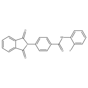 4-(1,3-dioxoisoindolin-2-yl)-N-(2-fluorophenyl)benzamide结构式
