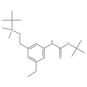 Tert-butyl 4-({[tert-butyl(dimethyl)silyl]oxy}methyl)-6-ethylpyridin-2-ylcarbamate Structure