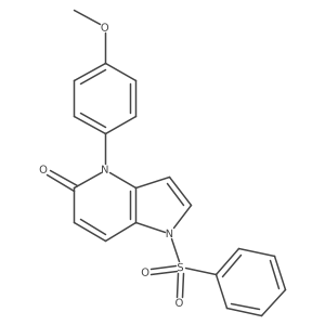 5h-Pyrrolo[3,2-b]pyridin-5-one,1,4-dihydro-4-(4-methoxyphenyl)-1-(phenylsulfonyl)- Structure