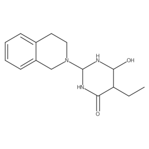 2-(3,4-dihydro-1H-isoquinolin-2-yl)-5-ethyl-6-hydroxy-1,3-diazinan-4-one结构式