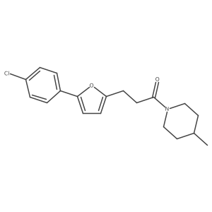 1-(3-(5-(4-Chlorophenyl)-2-furyl)propanoyl)-4-methylpiperidine结构式