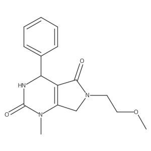 6-(2-methoxyethyl)-1-methyl-4-phenyl-1H,2H,3H,4H,5H,6H,7H-pyrrolo[3,4-d]pyrimidine-2,5-dione Structure