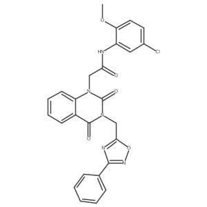 N-(5-chloro-2-methoxyphenyl)-2-(2,4-dioxo-3-((3-phenyl-1,2,4-oxadiazol-5-yl)methyl)-3,4-dihydroquinazolin-1(2H)-yl)acetamide结构式