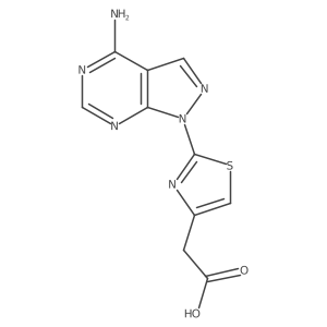 [2-(4-Aminopyrazolo[3,4-d]pyrimidin-1-yl)thiazol-4-yl]acetic acid Structure