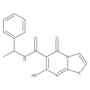 7-hydroxy-5-oxo-N-(1-phenylethyl)-5H-thiazolo[3,2-a]pyrimidine-6-carboxamide结构式