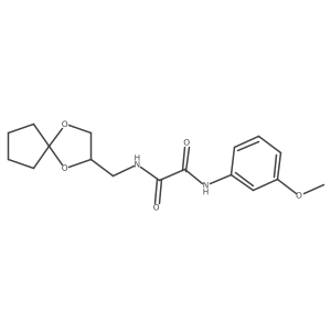 N1-(1,4-dioxaspiro[4.4]nonan-2-ylmethyl)-N2-(3-methoxyphenyl)oxalamide Structure