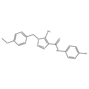 5-amino-N-(4-bromophenyl)-1-{[4-(methylsulfanyl)phenyl]methyl}-1H-1,2,3-triazole-4-carboxamide结构式