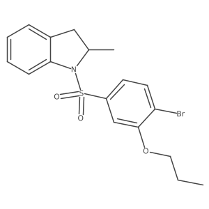 1-(4-bromo-3-propoxybenzenesulfonyl)-2-methyl-2,3-dihydro-1H-indole Structure