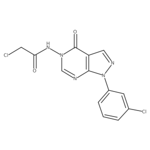 2-chloro-N-(1-(3-chlorophenyl)-4-oxo-1H-pyrazolo[3,4-d]pyrimidin-5(4H)-yl)acetamide Structure