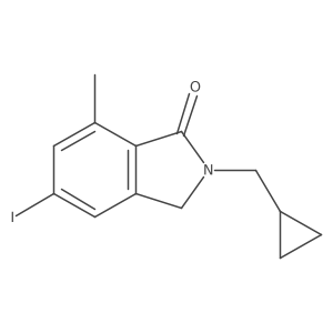 2-Cyclopropylmethyl-5-iodo-7-methyl-2,3-dihydro-isoindol-1-one结构式