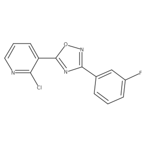 2-Chloro-3-[3-(3-fluorophenyl)-1,2,4-oxadiazol-5-yl]pyridine结构式