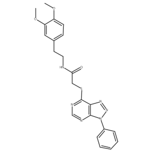 N-(3,4-dimethoxyphenethyl)-2-((3-phenyl-3H-[1,2,3]triazolo[4,5-d]pyrimidin-7-yl)thio)acetamide Structure